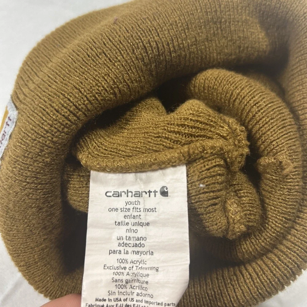 Carhartt Youth Brown Classic Knit Beanie could fit most women skate hat